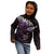 New Zealand Matariki Kid Hoodie Maori New Year Silver Fern And Lizard - Purple