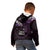 New Zealand Matariki Kid Hoodie Maori New Year Silver Fern And Lizard - Purple