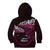 New Zealand Matariki Kid Hoodie Maori New Year Silver Fern And Lizard - Pink