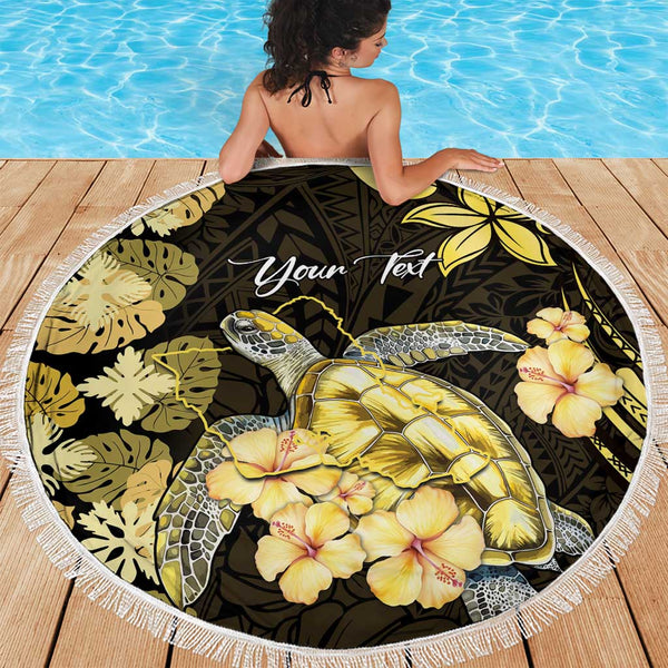Hawaii Beach Blanket Tribal Polynesia Sea Turtle Design Pacific Dream