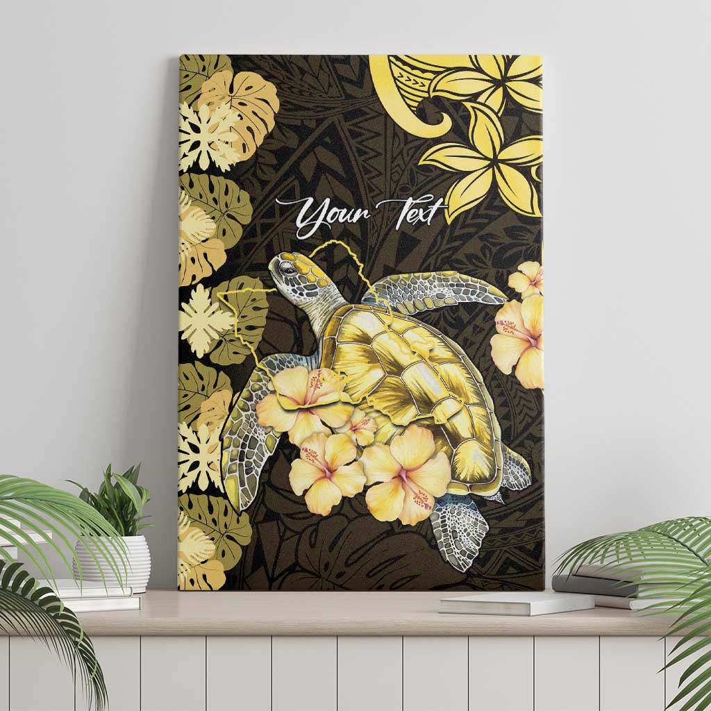 Personalised Aloha Hawaii Oahu Island Canvas Wall Art Gathering Place Sea Turtle Ilima Flowers