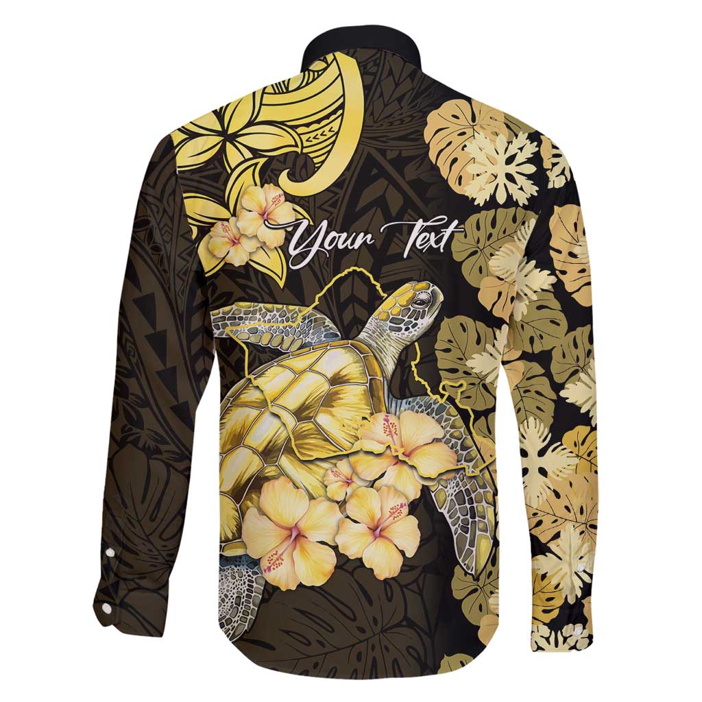 Personalised Aloha Hawaii Oahu Island Family Matching Off Shoulder Maxi Dress and Hawaiian Shirt Gathering Place Sea Turtle Ilima Flowers