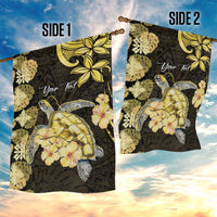 Personalised Aloha Hawaii Oahu Island Garden Flag Gathering Place Sea Turtle Ilima Flowers