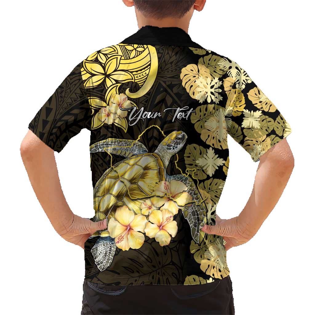 Personalised Aloha Hawaii Oahu Island Hawaiian Shirt Gathering Place Sea Turtle Ilima Flowers