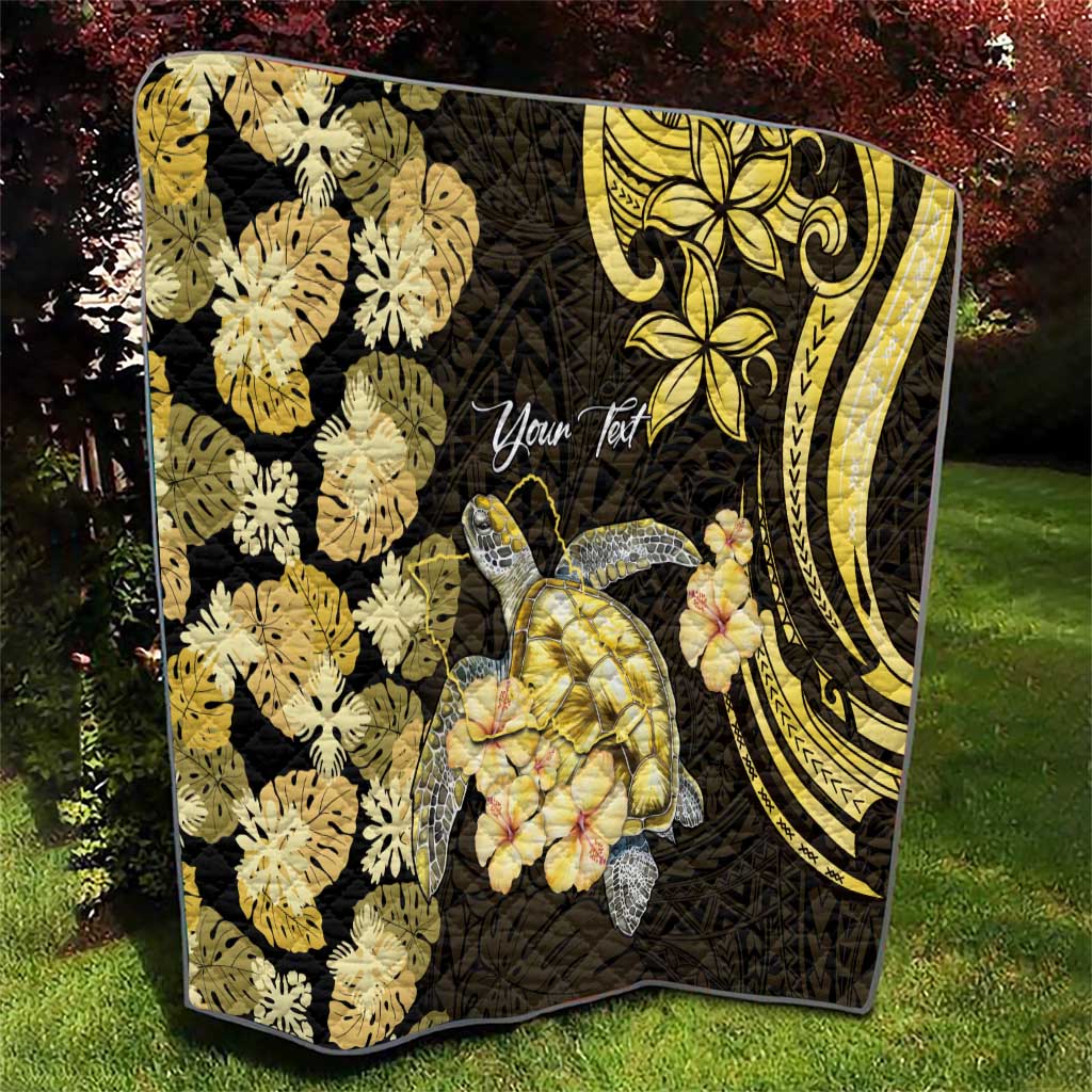 Personalised Aloha Hawaii Oahu Island Quilt Gathering Place Sea Turtle Ilima Flowers