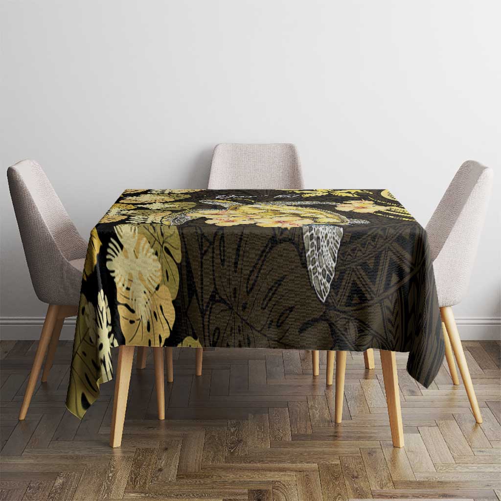 Personalised Aloha Hawaii Oahu Island Tablecloth Gathering Place Sea Turtle Ilima Flowers