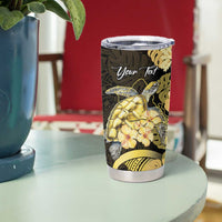Personalised Aloha Hawaii Oahu Island Tumbler Cup Gathering Place Sea Turtle Ilima Flowers
