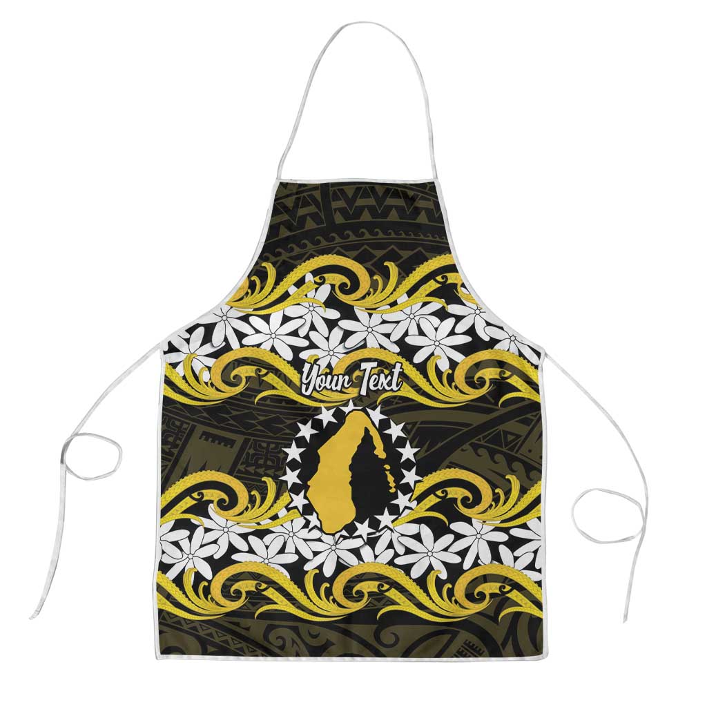 Personalised Cook Islands Aitutaki Apron Tiare Maori Polynesian Waves Tattoo LT14 Yellow - Polynesian Pride