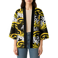 Personalised Cook Islands Aitutaki Kimono Tiare Maori Polynesian Waves Tattoo