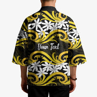 Personalised Cook Islands Aitutaki Kimono Tiare Maori Polynesian Waves Tattoo