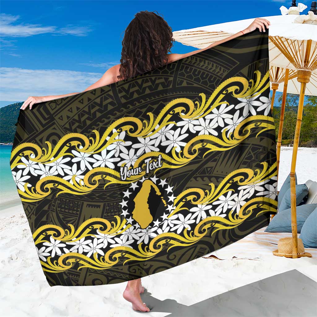 Personalised Cook Islands Aitutaki Sarong Tiare Maori Polynesian Waves Tattoo