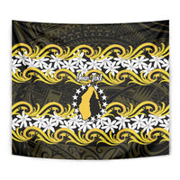 Personalised Cook Islands Aitutaki Tapestry Tiare Maori Polynesian Waves Tattoo