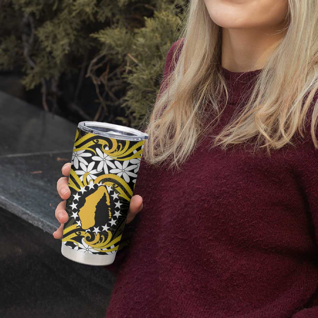 Personalised Cook Islands Aitutaki Tumbler Cup Tiare Maori Polynesian Waves Tattoo LT14 - Polynesian Pride