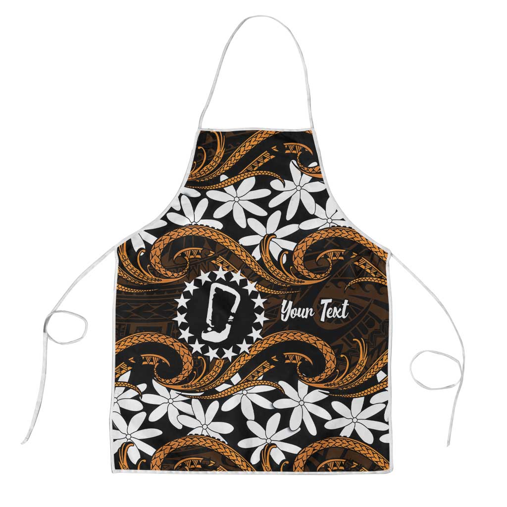Personalised Cook Islands Rakahanga Apron Tiare Maori Polynesian Waves Tattoo