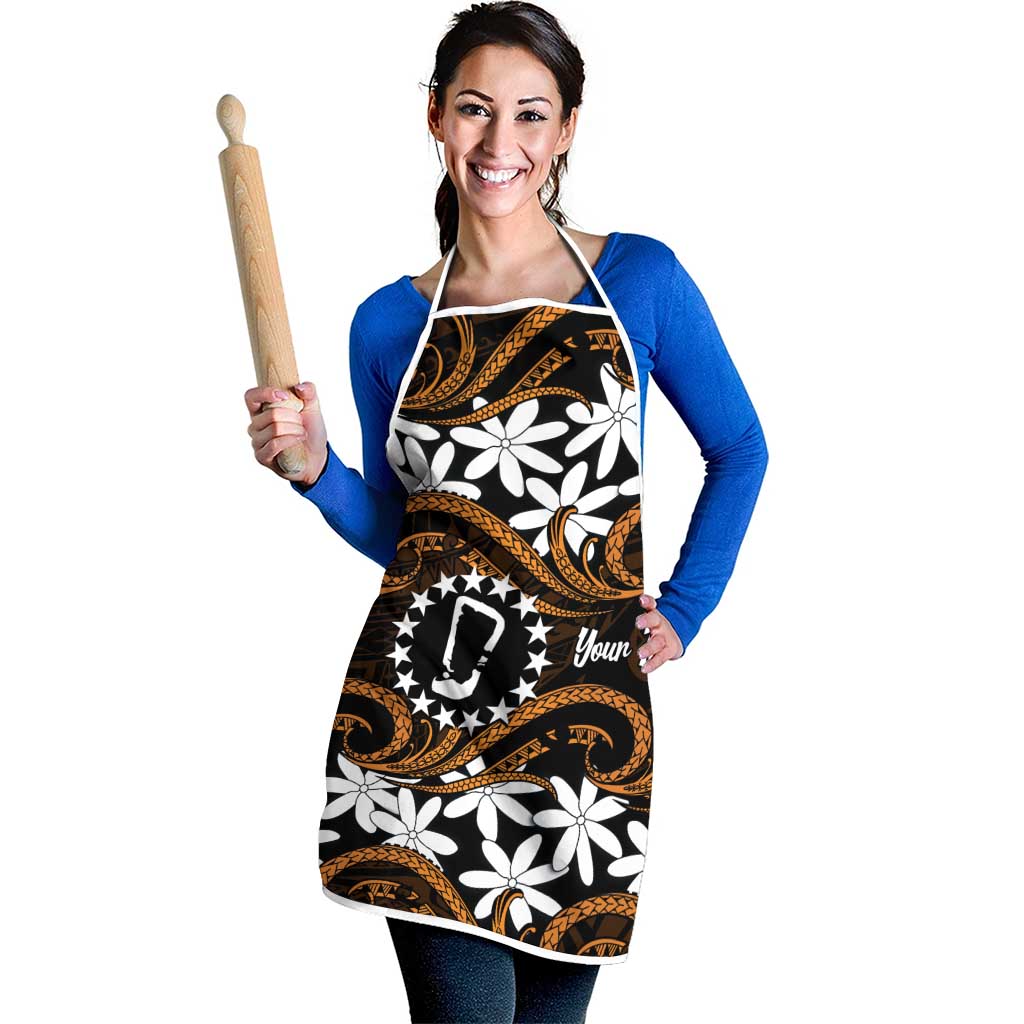 Personalised Cook Islands Rakahanga Apron Tiare Maori Polynesian Waves Tattoo