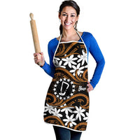 Personalised Cook Islands Rakahanga Apron Tiare Maori Polynesian Waves Tattoo