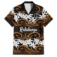 Personalised Cook Islands Rakahanga Family Matching Tank Maxi Dress and Hawaiian Shirt Tiare Maori Polynesian Waves Tattoo