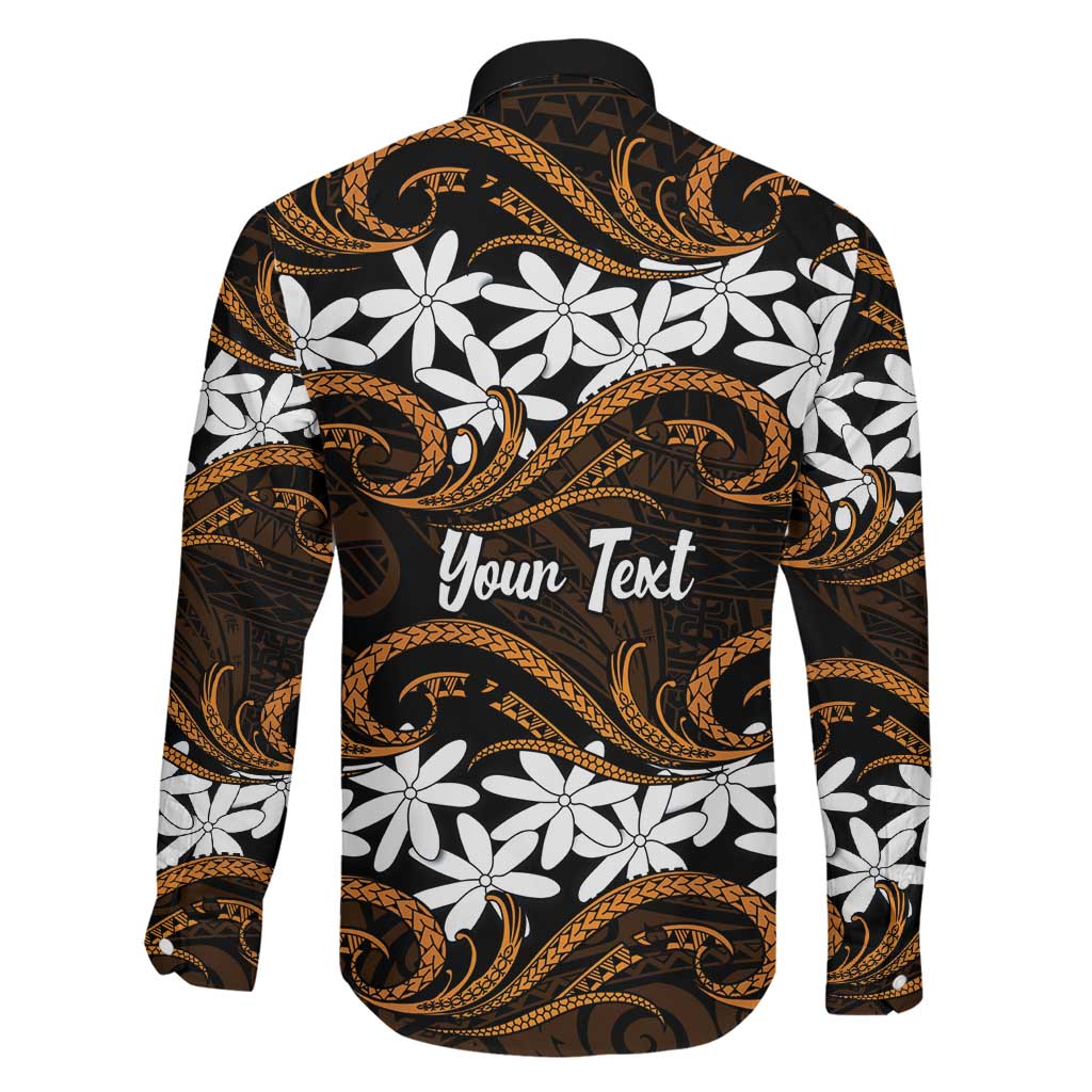 Personalised Cook Islands Rakahanga Family Matching Tank Maxi Dress and Hawaiian Shirt Tiare Maori Polynesian Waves Tattoo