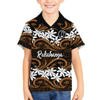 Personalised Cook Islands Rakahanga Family Matching Tank Maxi Dress and Hawaiian Shirt Tiare Maori Polynesian Waves Tattoo