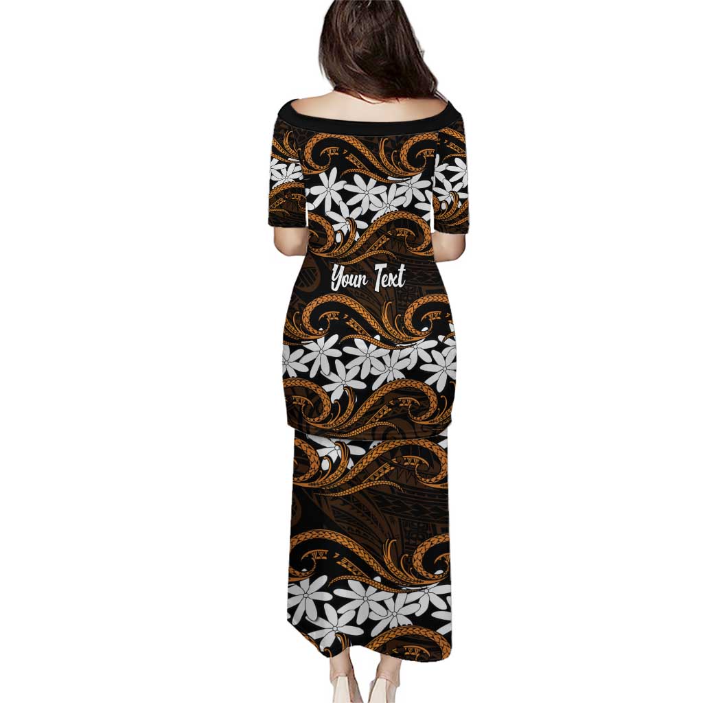 Personalised Cook Islands Rakahanga Puletasi Tiare Maori Polynesian Waves Tattoo LT14 - Polynesian Pride