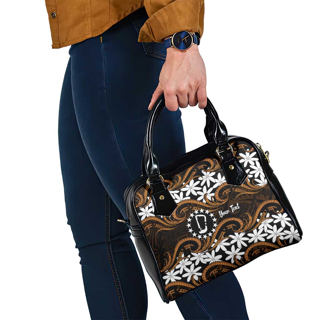 Personalised Cook Islands Rakahanga Shoulder Handbag Tiare Maori Polynesian Waves Tattoo LT14 - Polynesian Pride