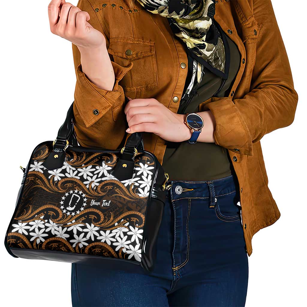 Personalised Cook Islands Rakahanga Shoulder Handbag Tiare Maori Polynesian Waves Tattoo LT14 - Polynesian Pride