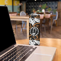 Personalised Cook Islands Rakahanga Skinny Tumbler Tiare Maori Polynesian Waves Tattoo LT14 - Polynesian Pride