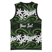 Personalised Cook Islands Palmerston Basketball Jersey Tiare Maori Polynesian Waves Tattoo LT14 - Polynesian Pride