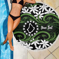 Personalised Cook Islands Palmerston Beach Blanket Tiare Maori Polynesian Waves Tattoo LT14 - Polynesian Pride