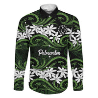 Personalised Cook Islands Palmerston Family Matching Short Sleeve Bodycon Dress and Hawaiian Shirt Tiare Maori Polynesian Waves Tattoo
