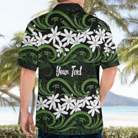 Personalised Cook Islands Palmerston Hawaiian Shirt Tiare Maori Polynesian Waves Tattoo LT14 - Polynesian Pride