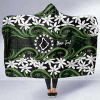 Personalised Cook Islands Palmerston Hooded Blanket Tiare Maori Polynesian Waves Tattoo