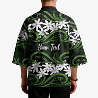 Personalised Cook Islands Palmerston Kimono Tiare Maori Polynesian Waves Tattoo