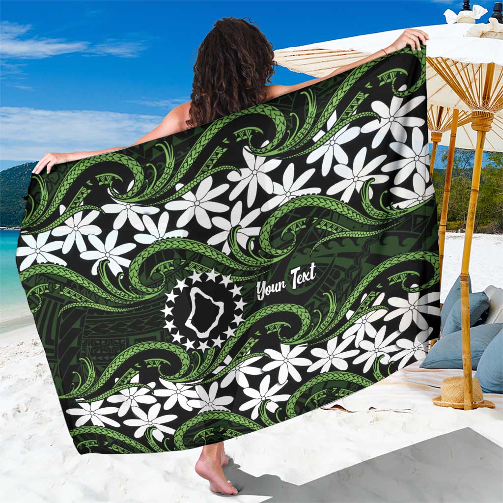 Personalised Cook Islands Palmerston Sarong Tiare Maori Polynesian Waves Tattoo
