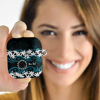 Personalised Cook Islands Penrhyn Atoll AirPods Case Tiare Maori Polynesian Waves Tattoo LT14 - Polynesian Pride