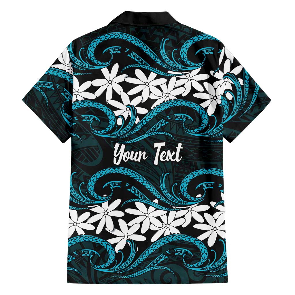 Personalised Cook Islands Penrhyn Atoll Family Matching Mermaid Dress and Hawaiian Shirt Tiare Maori Polynesian Waves Tattoo