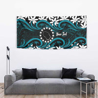 Personalised Cook Islands Penrhyn Atoll Tapestry Tiare Maori Polynesian Waves Tattoo