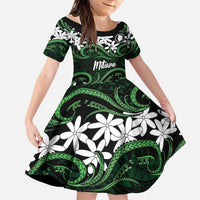 Personalised Cook Islands Mitiaro Family Matching Puletasi and Hawaiian Shirt Tiare Maori Polynesian Waves Tattoo