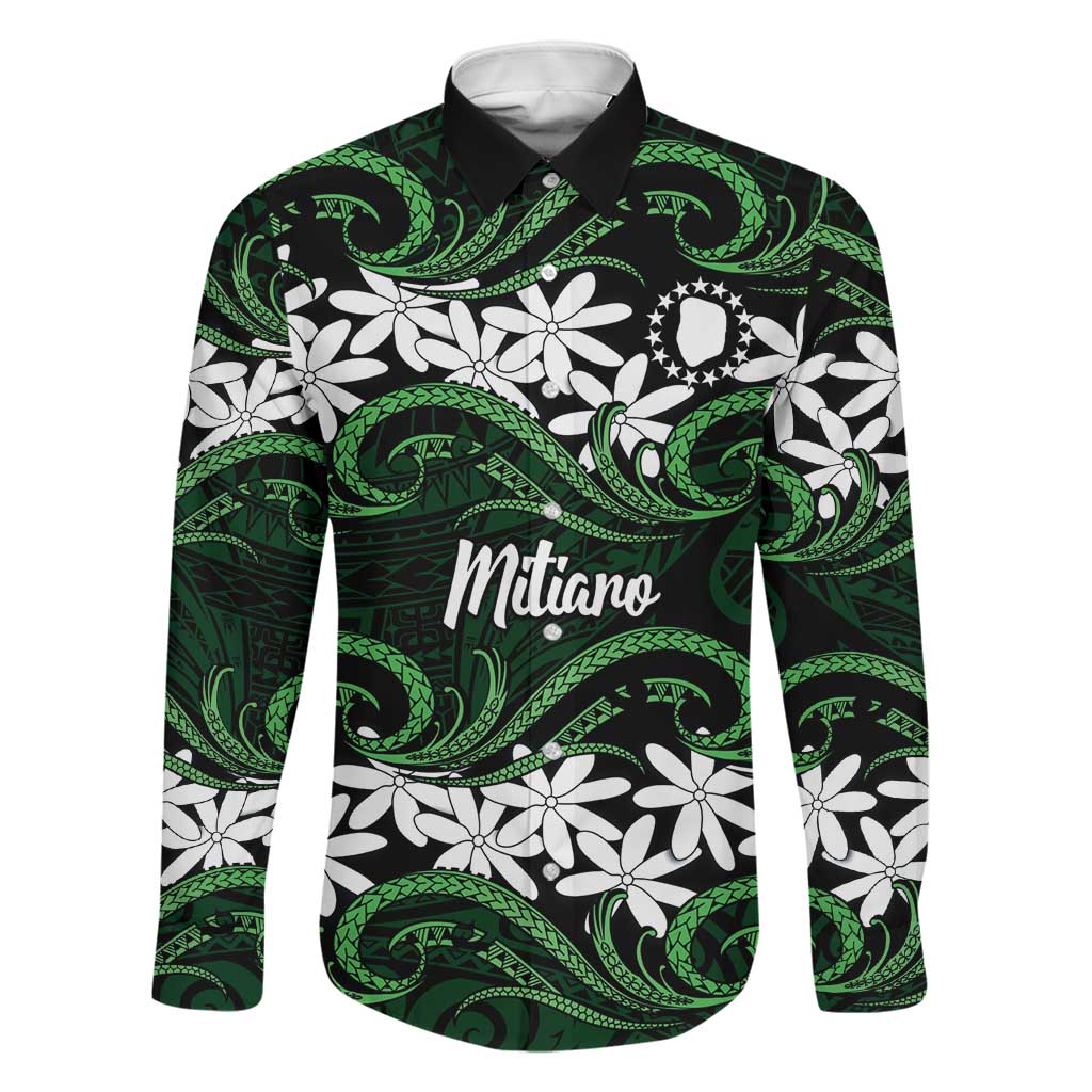 Personalised Cook Islands Mitiaro Family Matching Puletasi and Hawaiian Shirt Tiare Maori Polynesian Waves Tattoo