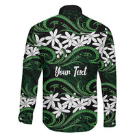 Personalised Cook Islands Mitiaro Family Matching Puletasi and Hawaiian Shirt Tiare Maori Polynesian Waves Tattoo