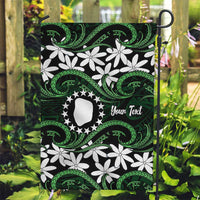 Personalised Cook Islands Mitiaro Garden Flag Tiare Maori Polynesian Waves Tattoo