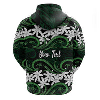 Personalised Cook Islands Mitiaro Hoodie Tiare Maori Polynesian Waves Tattoo LT14 - Polynesian Pride