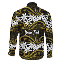 Personalised Cook Islands Manihiki Family Matching Short Sleeve Bodycon Dress and Hawaiian Shirt Tiare Maori Polynesian Waves Tattoo