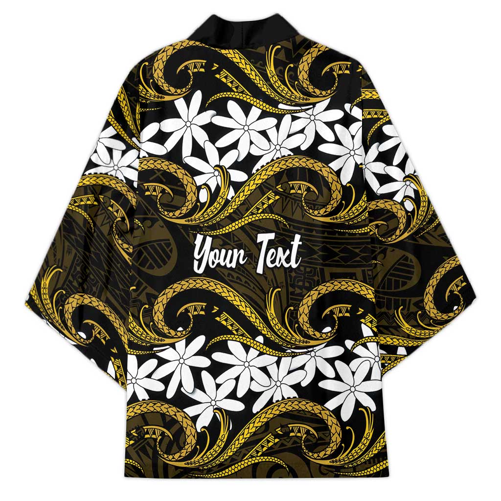 Personalised Cook Islands Manihiki Kimono Tiare Maori Polynesian Waves Tattoo