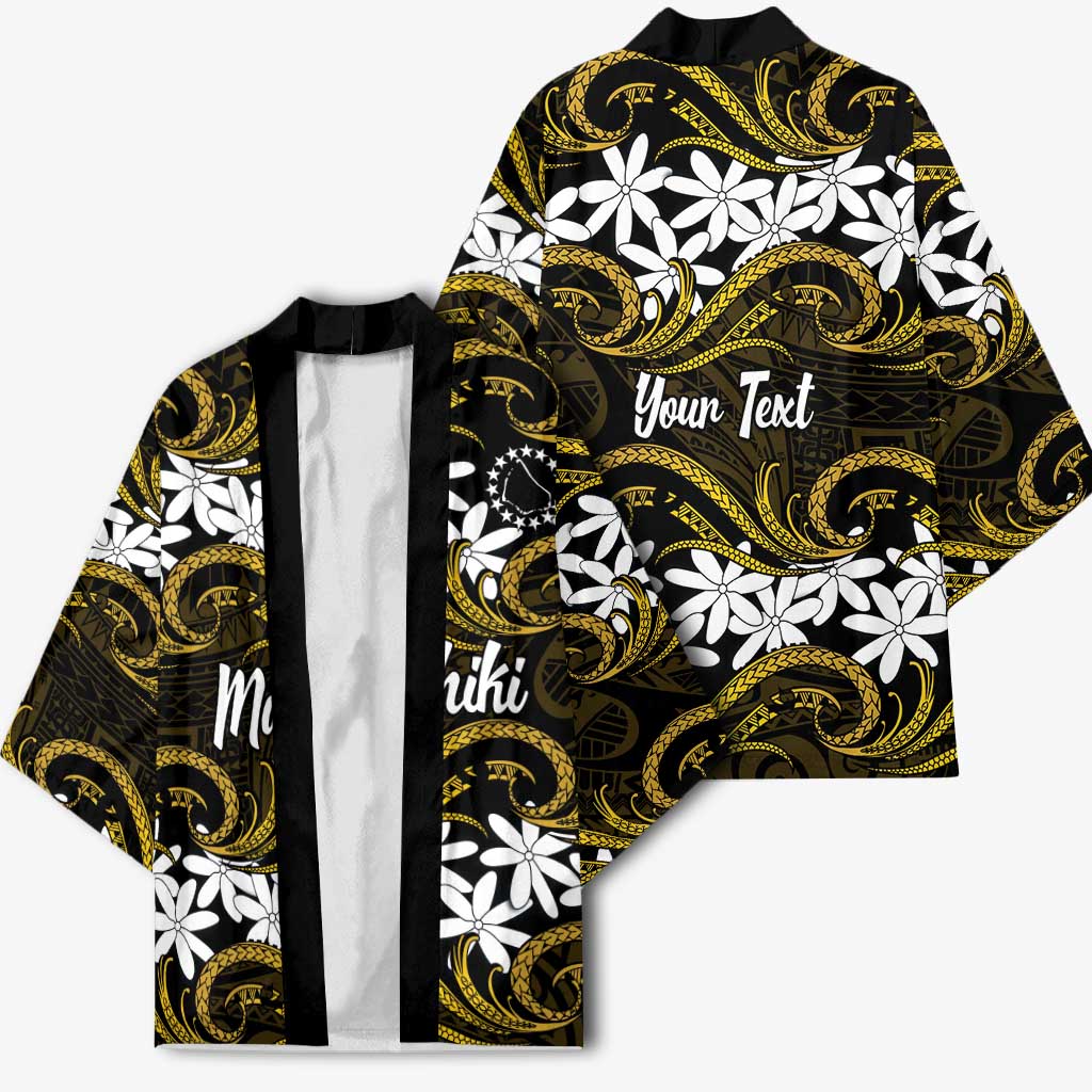 Personalised Cook Islands Manihiki Kimono Tiare Maori Polynesian Waves Tattoo