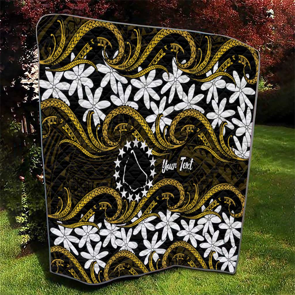 Personalised Cook Islands Manihiki Quilt Tiare Maori Polynesian Waves Tattoo LT14 - Polynesian Pride