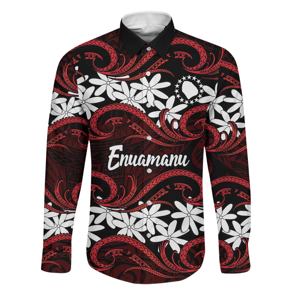 Personalised Cook Islands Atiu Enuamanu Family Matching Summer Maxi Dress and Hawaiian Shirt Tiare Maori Polynesian Waves Tattoo