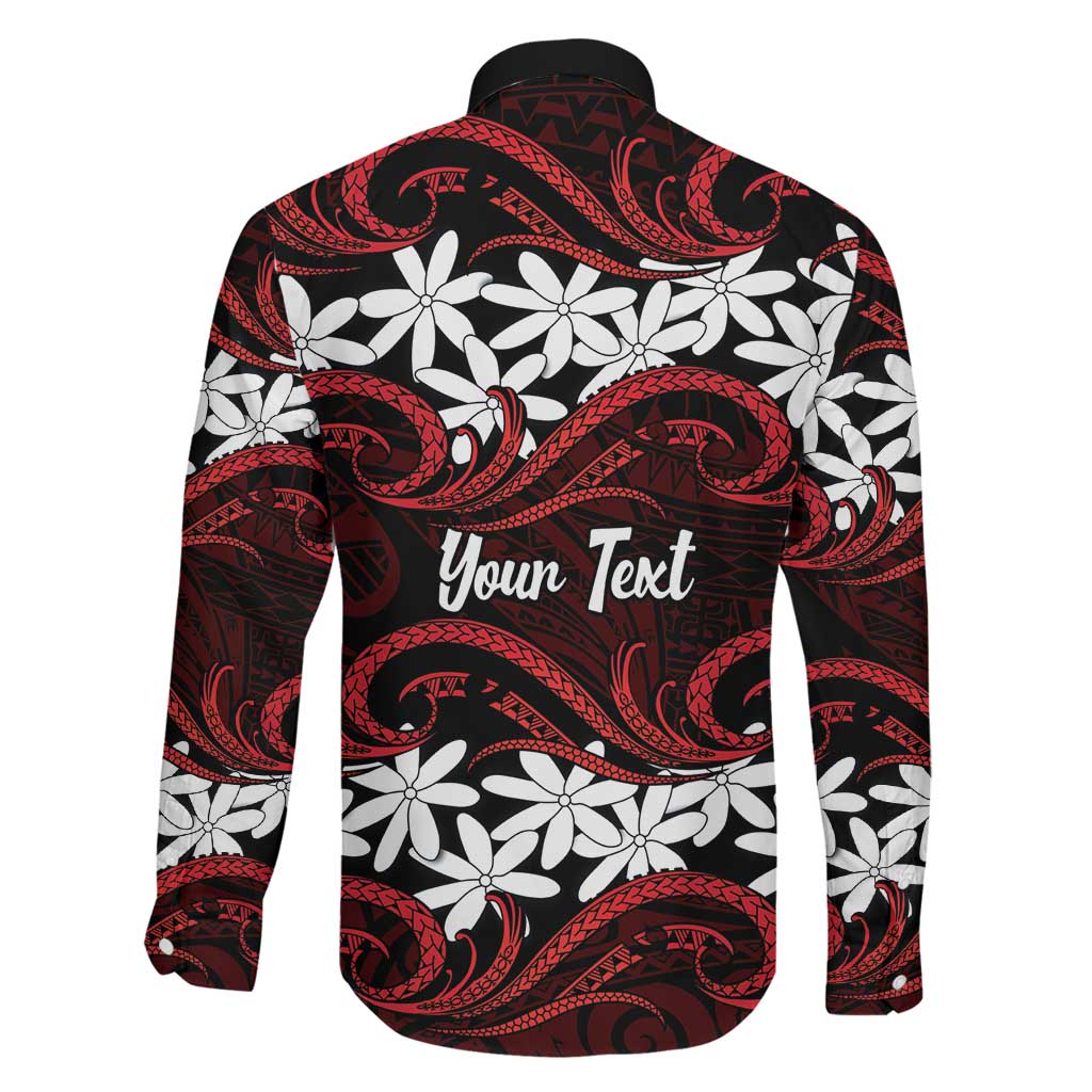 Personalised Cook Islands Atiu Enuamanu Family Matching Summer Maxi Dress and Hawaiian Shirt Tiare Maori Polynesian Waves Tattoo