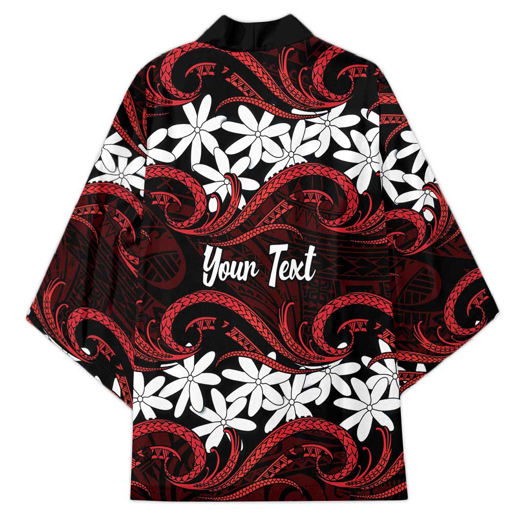Personalised Cook Islands Atiu Enuamanu Kimono Tiare Maori Polynesian Waves Tattoo LT14 - Polynesian Pride