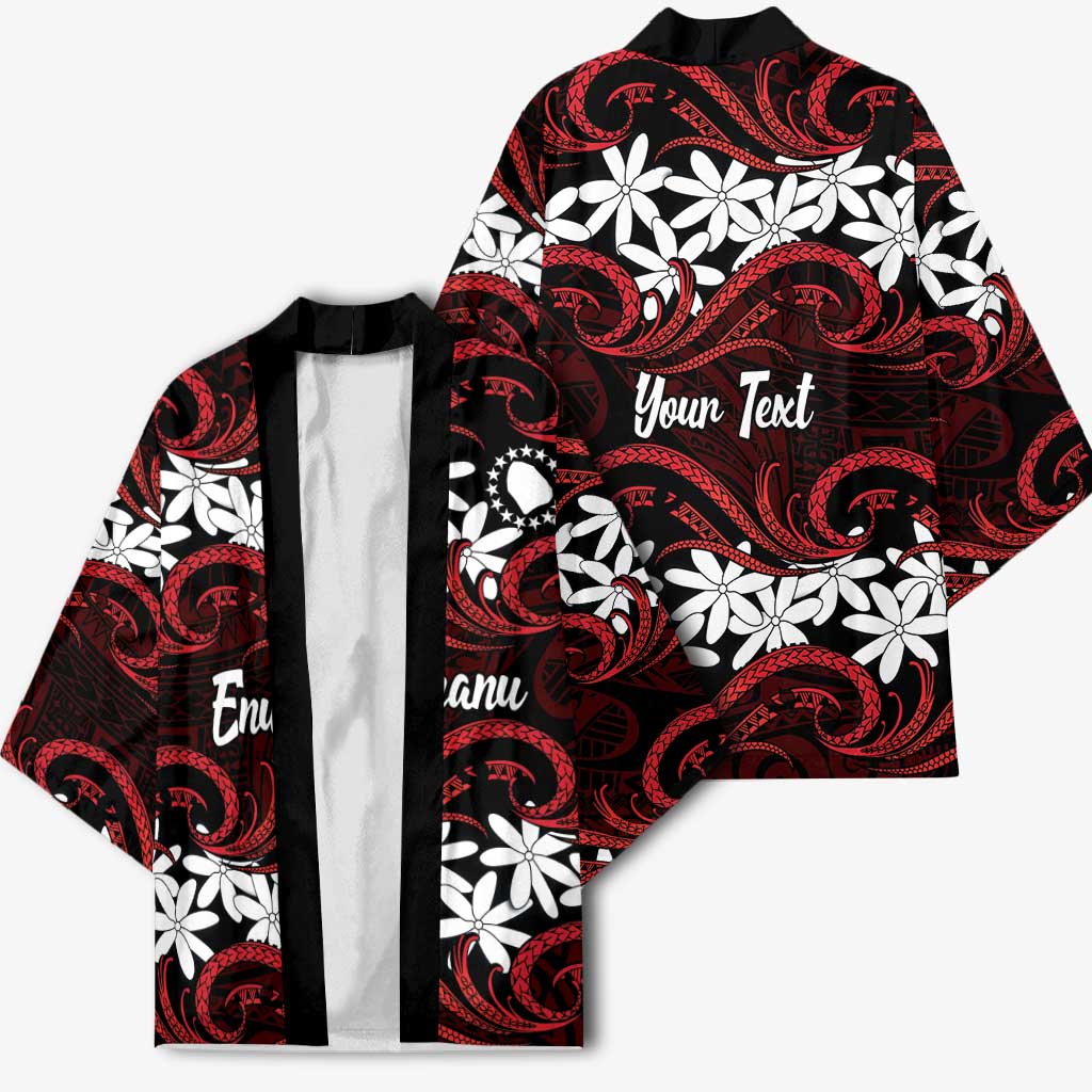 Personalised Cook Islands Atiu Enuamanu Kimono Tiare Maori Polynesian Waves Tattoo LT14 - Polynesian Pride